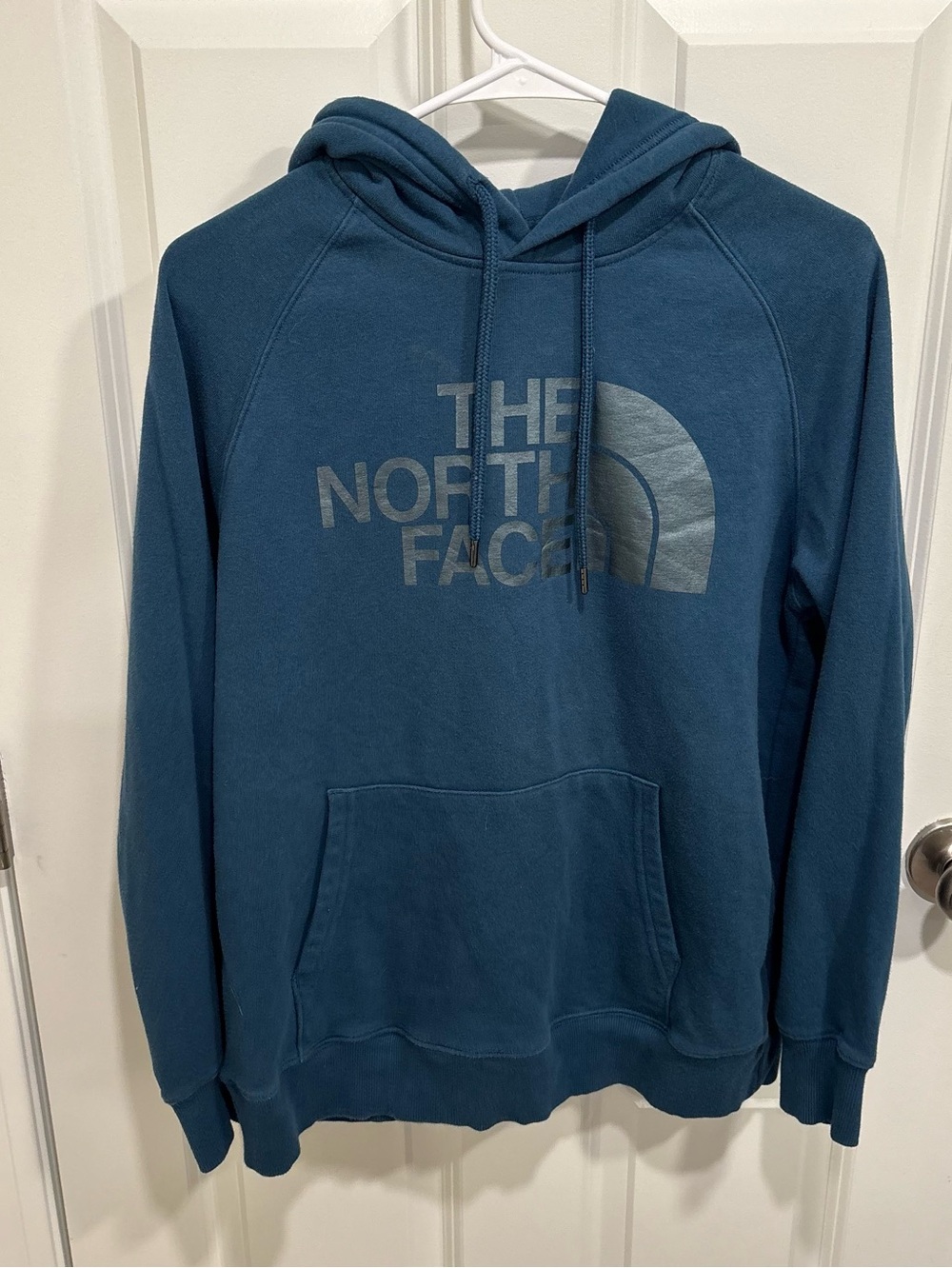 The North Face Classic Logo Blue Pullover Sweatshirt Hoodie Womens U.S. Medium